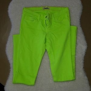 Tna lime green size 0 jeans/jeggings